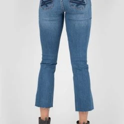 Alternative view of Stetson Womens Blue Cotton Blend 921 High Waist Double X Jeans