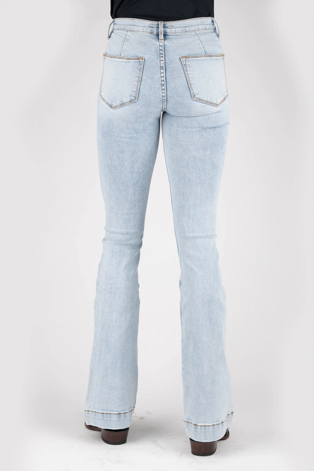Stetson Womens Acid Wash Cotton Blend Plain Back Jeans 4 Stetson Womens Acid Wash Cotton Blend Plain Back Jeans - Image 2