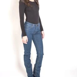 Kimes Ranch Womens Betty 17 Jeans Blue Cotton Blend Mid Rise Bootcut -straight jeans shop Betty17 3