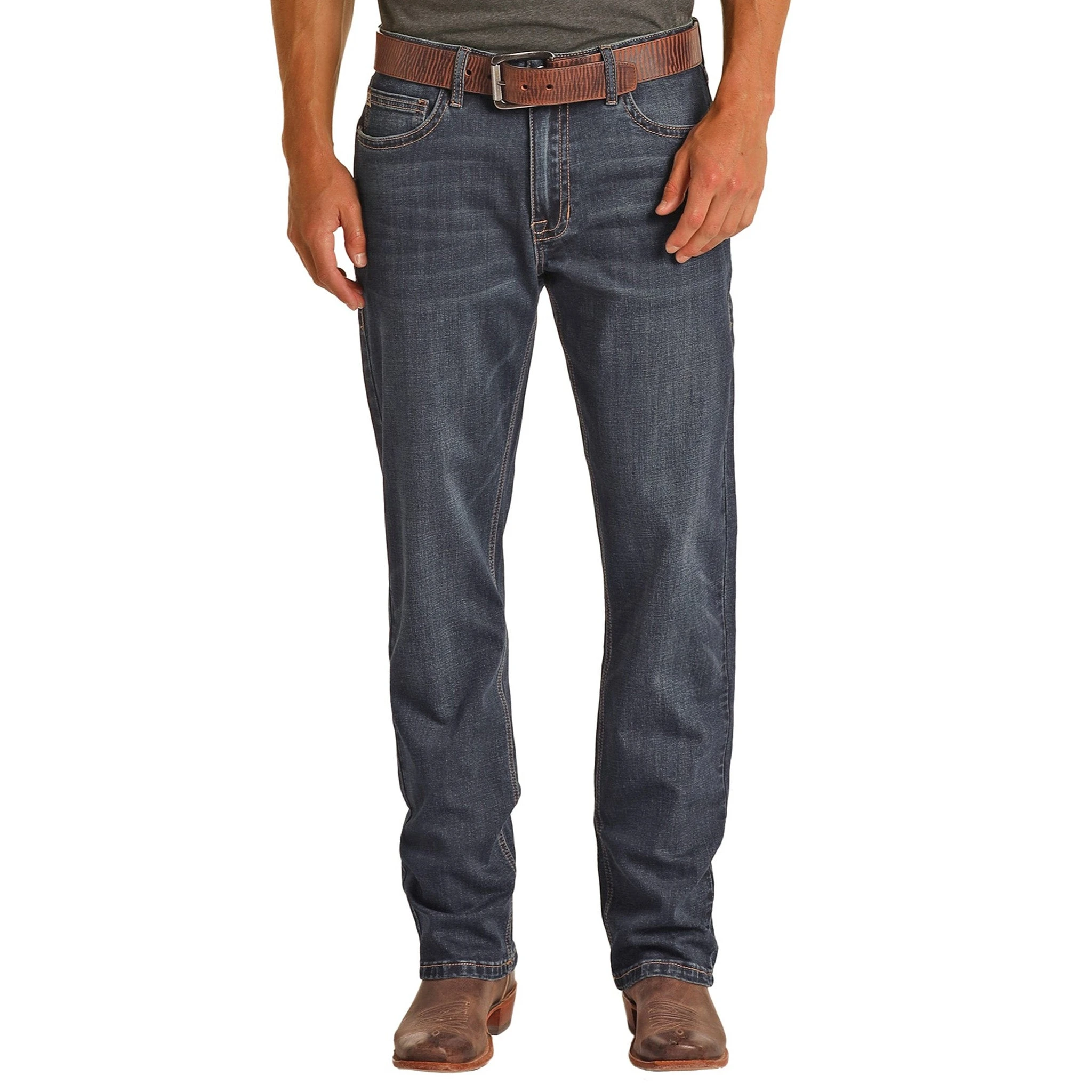 Rock & Roll Cowboy Dark Vintage Boot Cut Jeans 4 Rock & Roll Cowboy Dark Vintage Boot Cut Jeans - Image 2