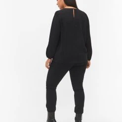 Alternative view of Zizzi Extra Slim Sanna Jeans With Regular Waist Black