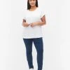 Zizzi Extra Slim Sanna Jeans With Regular Waist Dark Blue -straight jeans shop J10568C 1077 ModelFront 1