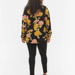 Alternative view of Zizzi Stay Black Amy Jeans With A High Waist Black