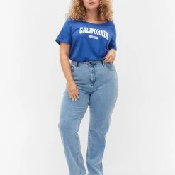 Zizzi Extra High-waisted Megan Jeans Light Blue