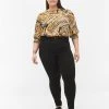 Zizzi Extra High Waisted Bea Jeans With Super Slim Fit Black -straight jeans shop J10946A 0201 ModelFront