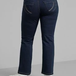 Alternative view of Zizzi Regular Fit Gemma Jeans With A High Waist Blue Denim