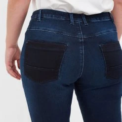 Zizzi Super Slim, High-rise Amy Jeans Dark Blue -straight jeans shop J99370A 1079 ModelDetail1 1