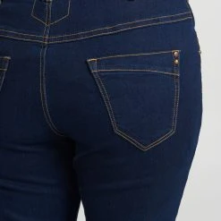 Alternative view of Zizzi Slim Fit Vilma Jeans With A High Waist Dk Blue Rinse