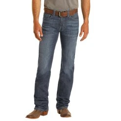 Rock & Roll Regular Fit Straight Leg Dark Wash Stretch Jeans