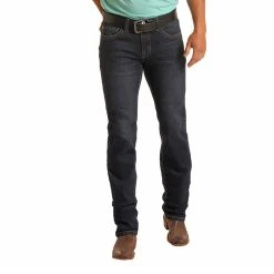 Alternative view of Hooey Slim Fit Straight Leg Reflex Jeans By Rock & Roll