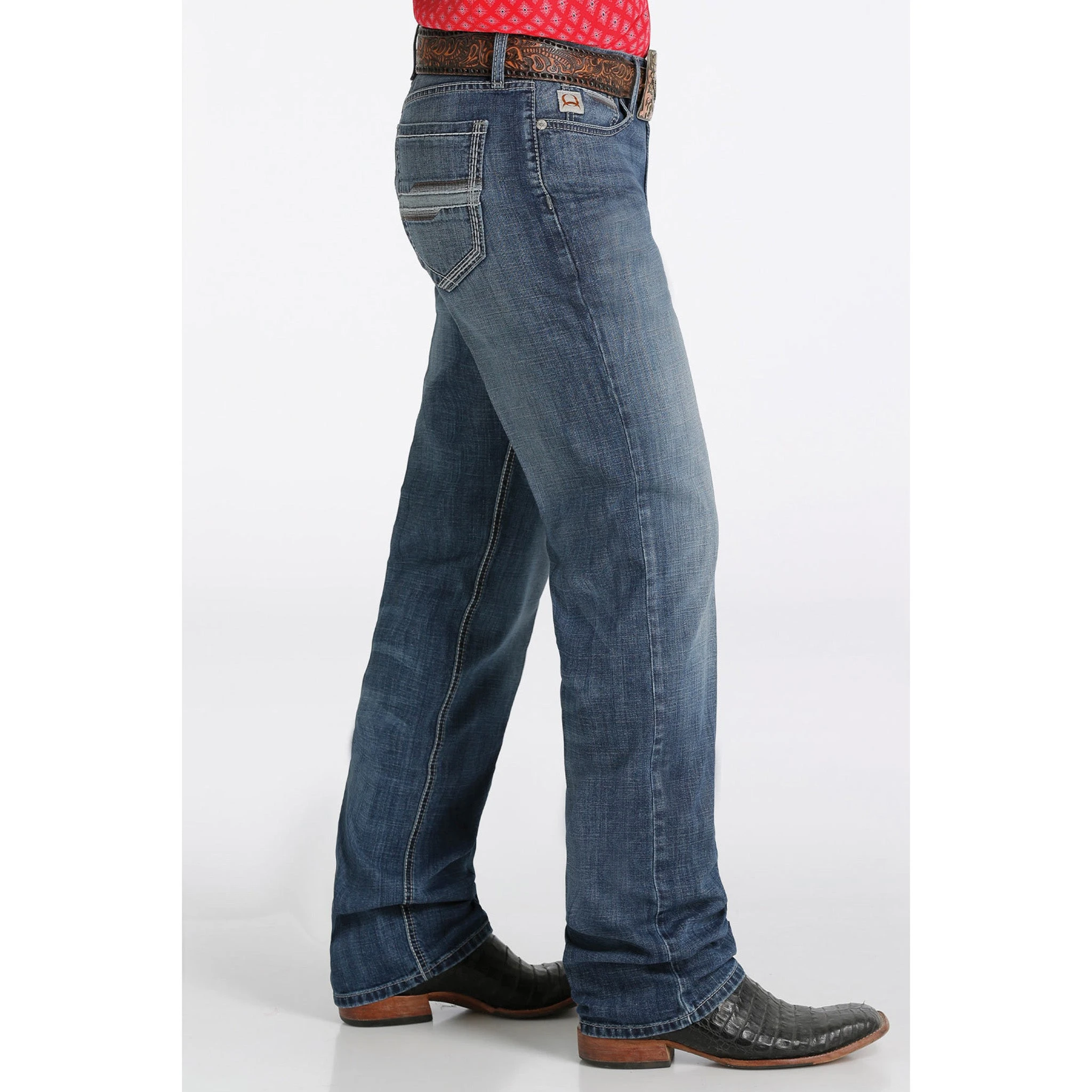 Cinch Men's Grant Medium Stone Wash Jeans 4 Cinch Men's Grant Medium Stone Wash Jeans - Image 2