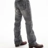 B Tuff Mens Blue Cotton Denim Jeans Bootcut Steel -straight jeans shop MSTEEM