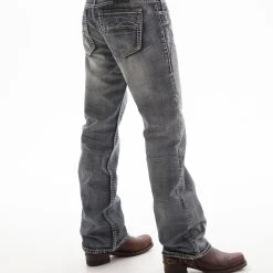 B Tuff Mens Blue Cotton Denim Jeans Bootcut Steel