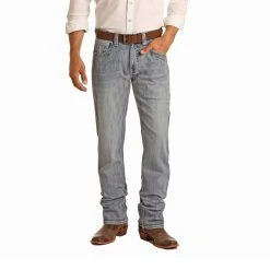 Men's Rock & Roll Relaxed Fit Boot Cut Medium Wash ReFlex Jeans
