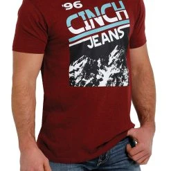 Cinch Men's Jeans 96' Mountain Graphic T-Shirt 9 Cinch Men's Jeans 96' Mountain Graphic T-Shirt -straight jeans shop MTT1690478