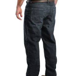 Berne Mens Classic Stone Wash 100% Cotton Heritage Relaxed Fit Straight Leg Jeans 7 Berne Mens Classic Stone Wash 100% Cotton Heritage Relaxed Fit Straight Leg Jeans -straight jeans shop P422CSW Back1 1