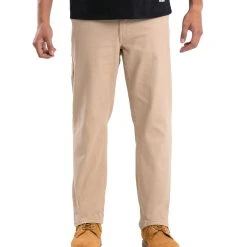 Berne Mens Sand Cotton Blend Heritage Flex Relaxed Fit Jeans