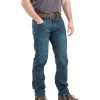 Berne Mens Granite Cotton Blend Highland Flex Straight Leg Jeans