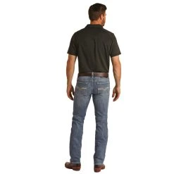 Alternative view of Rock & Roll Revolver Slim Fit Stretch Ivory V Straight Boot Cut Jeans