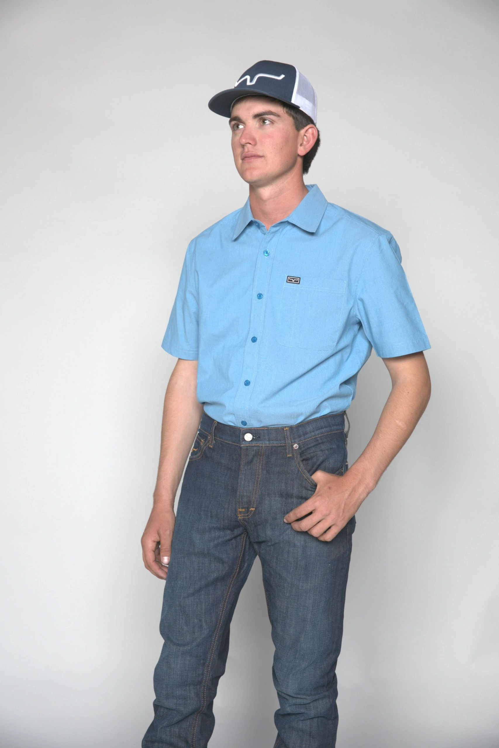 Kimes Ranch Mens Roger Jeans Blue Cotton Blend Low Rise Slim Fit 4 Kimes Ranch Mens Roger Jeans Blue Cotton Blend Low Rise Slim Fit - Image 2