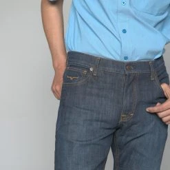 Kimes Ranch Mens Roger Jeans Blue Cotton Blend Low Rise Slim Fit 12 Kimes Ranch Mens Roger Jeans Blue Cotton Blend Low Rise Slim Fit -straight jeans shop Roger 4 scaled