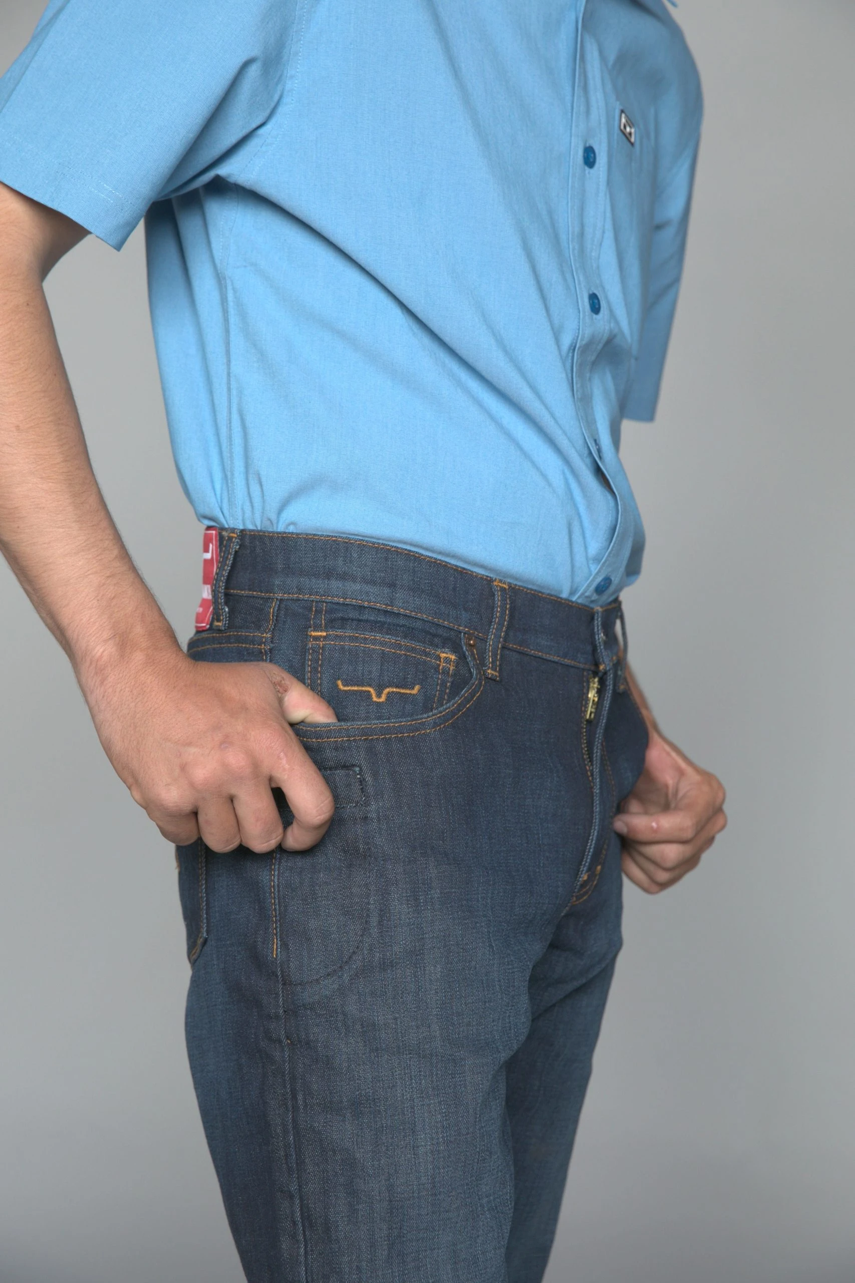 Kimes Ranch Mens Roger Jeans Blue Cotton Blend Low Rise Slim Fit 8 Kimes Ranch Mens Roger Jeans Blue Cotton Blend Low Rise Slim Fit - Image 6