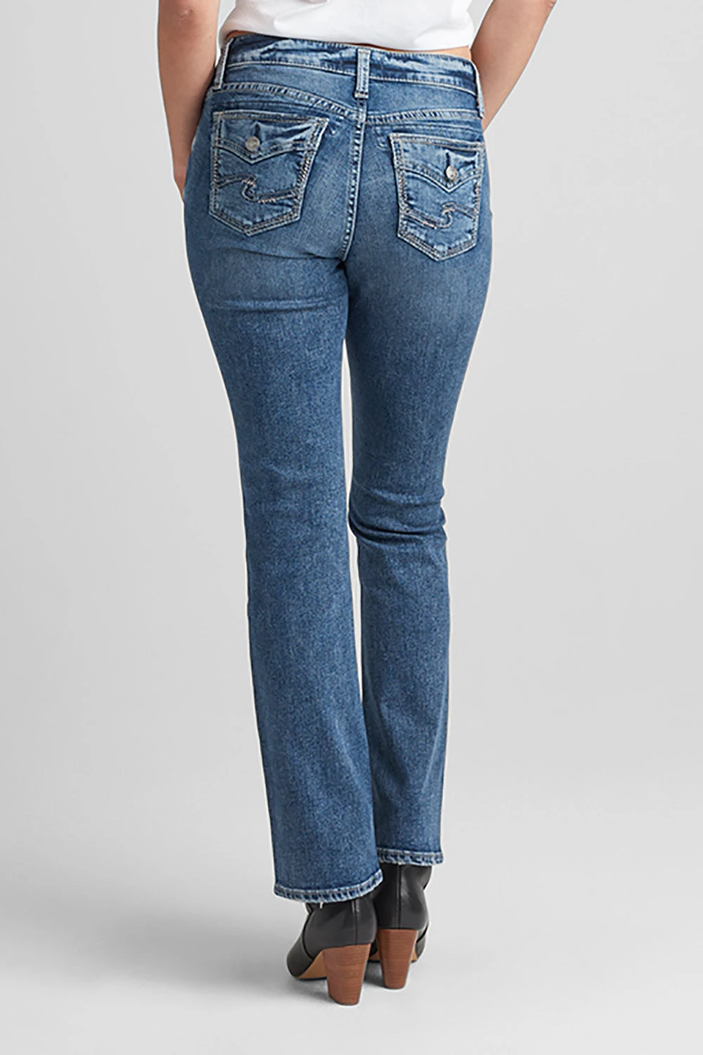 Silver Jeans 31” Elyse Mid Rise Slim Bootcut Jeans For Women | L03607EPX362 4 Silver Jeans 31” Elyse Mid Rise Slim Bootcut Jeans For Women | L03607EPX362 - Image 2