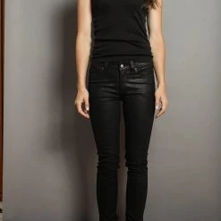 Kimes Ranch Womens Bonnie Slick Jeans Black Cotton Blend Skinny Wax 00x33