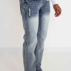 True Luck Miles Straight Distressed Jeans For Men | TL18350004 7 True Luck Miles Straight Distressed Jeans For Men | TL18350004 -straight jeans shop TRUE LUCK DENIM MILES STRAIGHT JEANS DISTRESSED MENS FULL BLAST TL18350004 3 1