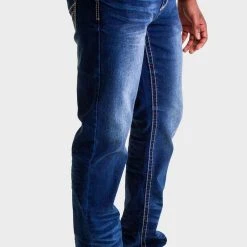 True Luck Samson Bootcut Jeans For Men | TL19150016 7 True Luck Samson Bootcut Jeans For Men | TL19150016 -straight jeans shop True Luck Denim Samson DArk Wash Bootcut mens denim TL19150016 3 1