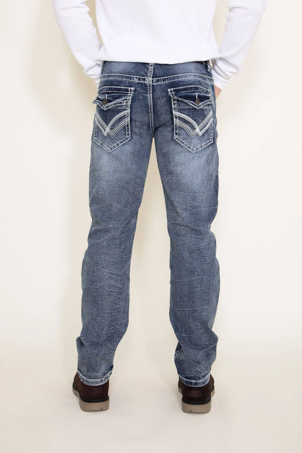 True Luck Jeans Jason Straight Leg Jeans For Men In Dark Blast | TL21010401 4 True Luck Jeans Jason Straight Leg Jeans For Men In Dark Blast | TL21010401 - Image 2
