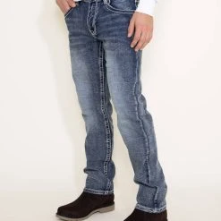 True Luck Jeans Jason Straight Leg Jeans For Men In Dark Blast | TL21010401 7 True Luck Jeans Jason Straight Leg Jeans For Men In Dark Blast | TL21010401 -straight jeans shop True Luck Jeans Jason Straight Leg Jeans for Men in Dark Blast TL21010401 2 1