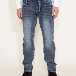 True Luck Jeans Jason Straight Leg Jeans For Men In Dark Blast | TL21010401