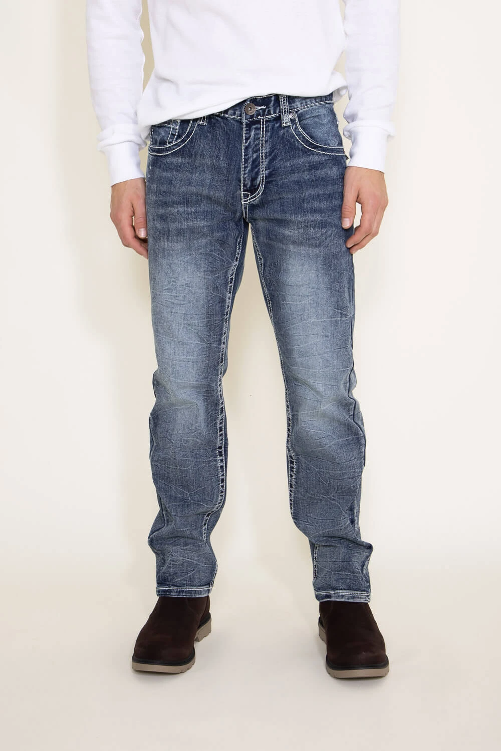 True Luck Jeans Jason Straight Leg Jeans For Men In Dark Blast | TL21010401 3 True Luck Jeans Jason Straight Leg Jeans For Men In Dark Blast | TL21010401