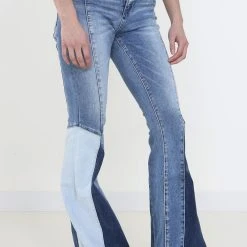 Vervet High Rise Color Block Super Flare Jeans For Women | V2486 9 Vervet High Rise Color Block Super Flare Jeans For Women | V2486 -straight jeans shop VERVET JEANS HIGH RISE COLOR BLOCK SUPER FLARE JEANS WOMEN V2486 2 1