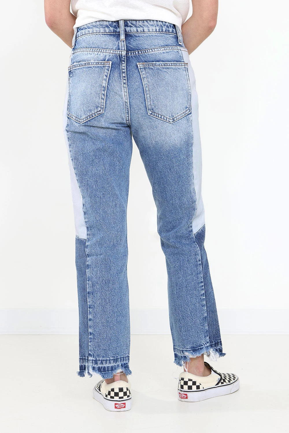 Vervet Super High Rise Patchwork Boyfriend Jeans For Women | V2489 4 Vervet Super High Rise Patchwork Boyfriend Jeans For Women | V2489 - Image 2