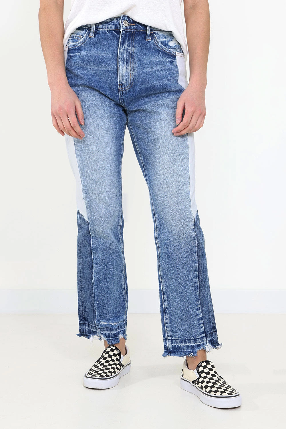 Vervet Super High Rise Patchwork Boyfriend Jeans For Women | V2489 5 Vervet Super High Rise Patchwork Boyfriend Jeans For Women | V2489 - Image 3